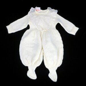 Baby Dove Vintage One Piece Knit Sweater Romper Girl's 0-9 Months 100% Acrylic